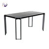 tempered glass stainless steel base dining table