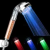 3 Color Changing LED Shower Head Temperature Control Negative Stone Ionic Ball Filter Hand Shower Head