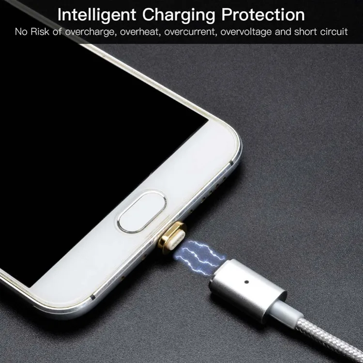 1.2M Black Nylon Braided Usb Fast Charger 3 In 1 Usb Cable FLOVEME Magnetic Charging Mobile Phone Cable - ANKUX.COM