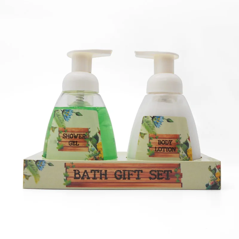 custom body care product spa bath gift set with shower gel and