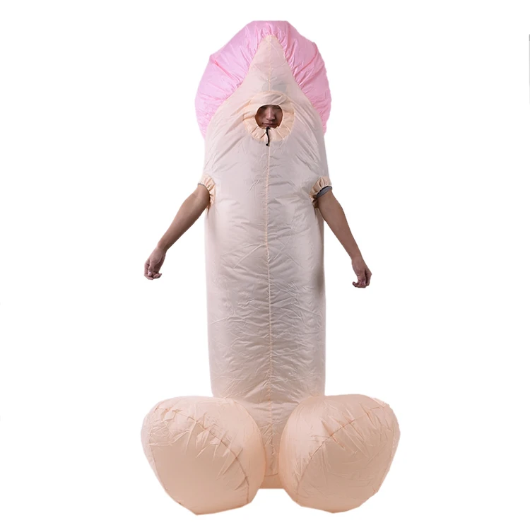 Drôle halloween gros rose pénis costumes gonflables pour adultes