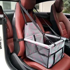Dog Booster Oxford Seat with Storage Pocket and Free Safety Belt