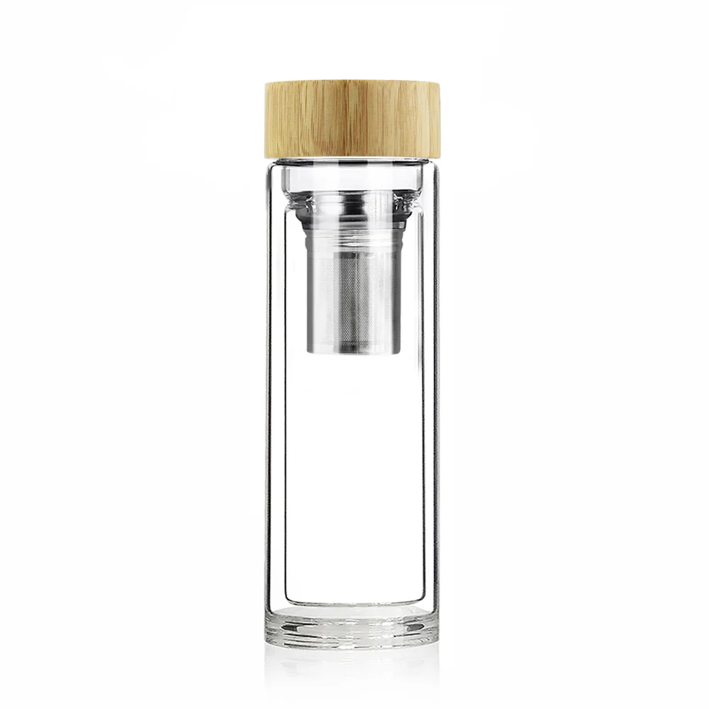 High quality double wall borosilicate glass thickened glass tea bottle with colorful lids, Black, green, orange.etc
High quality double wall borosilicate glass thickened glass tea bottle with colorful lids, Black, green, orange.etc