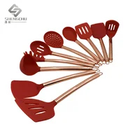 High quality silicone kitchen utensil set with stainless steel copper handle
High quality silicone kitchen utensil set with stainless steel copper handle