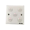 factory low price surface mounted 5 gang 2 way switch socket electrical littel push button on and off switch