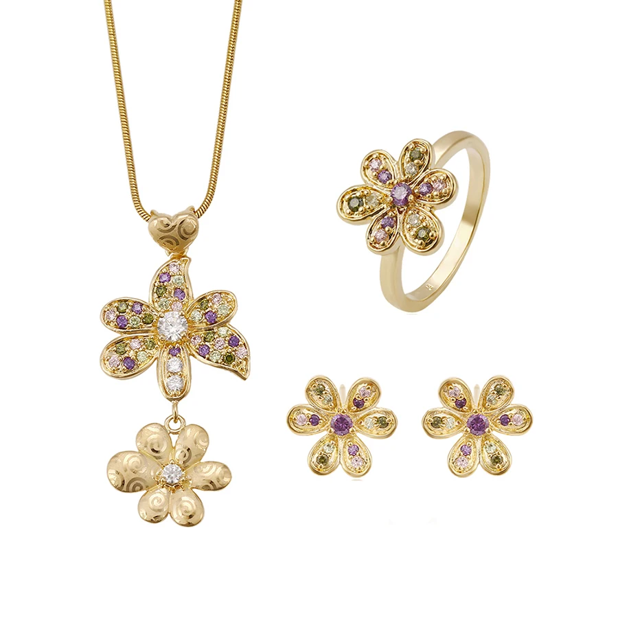 60753 Xuping new flower shaped 18k gold women jewelry fancy design wedding jewelry set, 18k gold color
60753 Xuping new flower shaped 18k gold women jewelry fancy design wedding jewelry set, 18k gold color