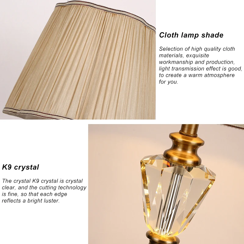 Modern New Design Indoor Bedroom Decoration Hotel Crystal Floor Lamp