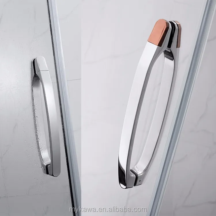 Tempered Glass Double Side Sliding Glass Shower Door Handle Set