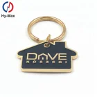 Latest design custom metal house shape keyring key chain home keychains