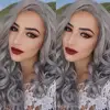 Hot Fashion Grey Color Synthetic Wig For Cheap Wholesale Price Customized Order
