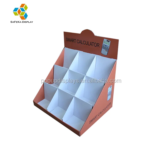 Cardboard Merchandising Table Stand Retail Display Units for Calculator