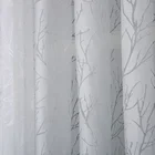 China supplier tree design polyester cotton printing picture into a sheer window curtain living room