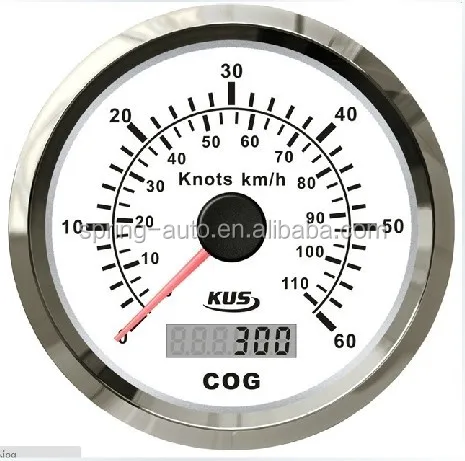 85mm gps speedometer velometer analog odometer 0-60knots for marine boat yacht
