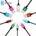 Wholesale alibaba phone accessories mobile Stripe micro braided usb data charger cable for Android phone