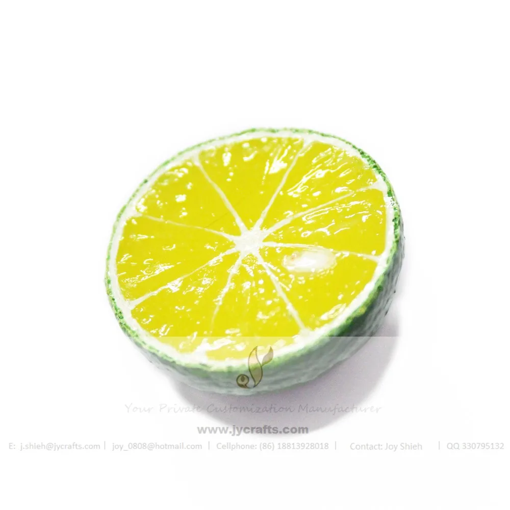 plastic artificial lemon fruit slices for party decoration