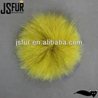 New Style Hot Selling Genuine Lovely Yellow 14cm Raccoon Fur Pom Pom Ball