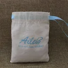 Small Cotton Jewelry Pouch with Single String