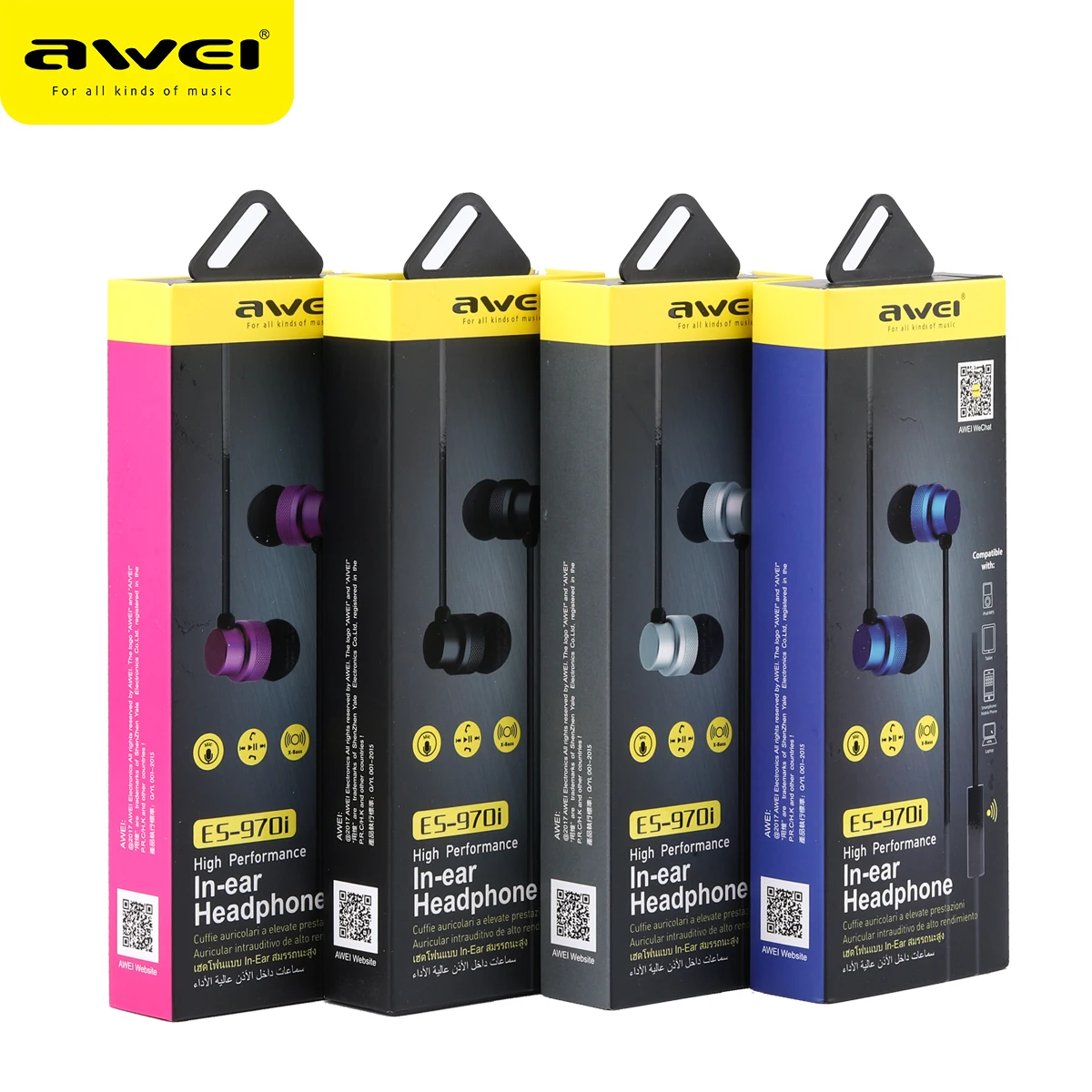 Original awei hot earphone ES970i - ANKUX.COM