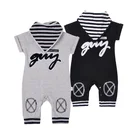 Baby boys clothes with mom'guy embroider toddler rompers and bib