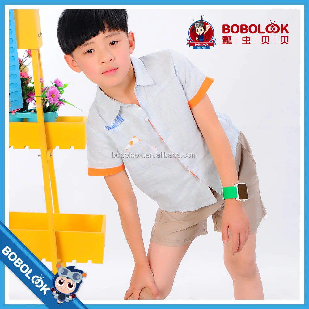 Boy kids cotton shorts with simple design Custom T Shirt Kids
