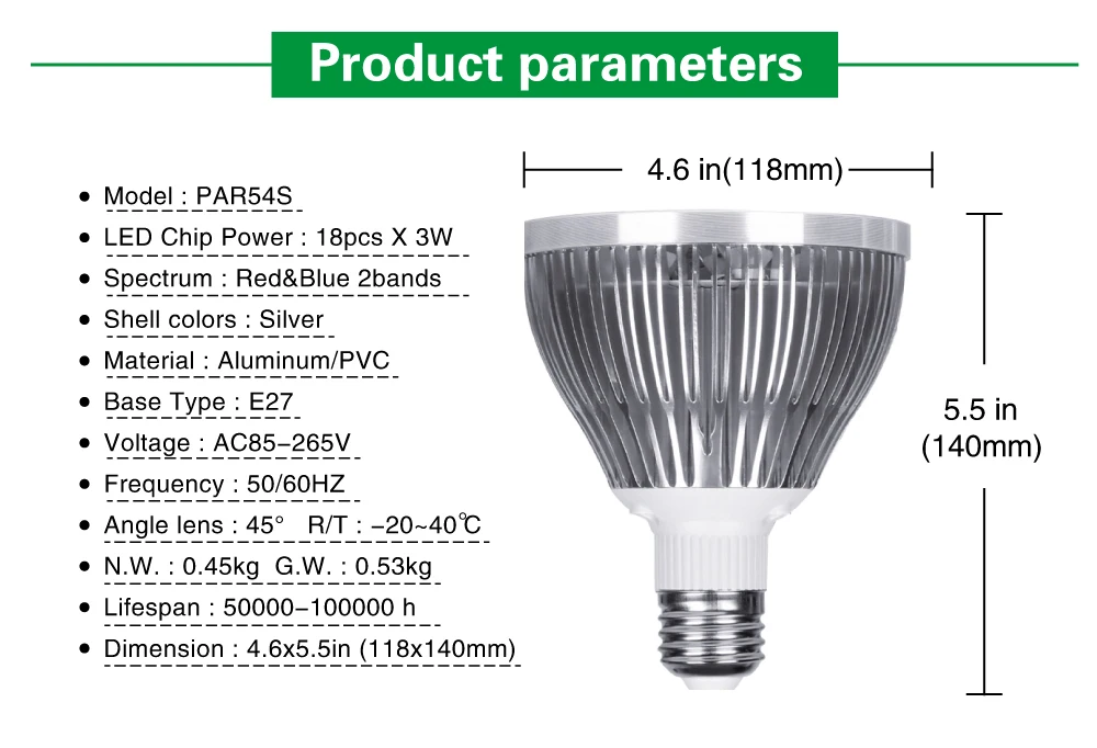 54W 36W LED Grow Light Indoor growing lights Hydroponics growing system For Garden Greenhouse plants Herbs Vegetable Flowers (11)