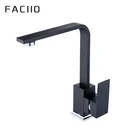 FACIIO wholesale modern water ridge single hole mixer bathroom deck mounted brass black spot mixer kitchen sink faucet