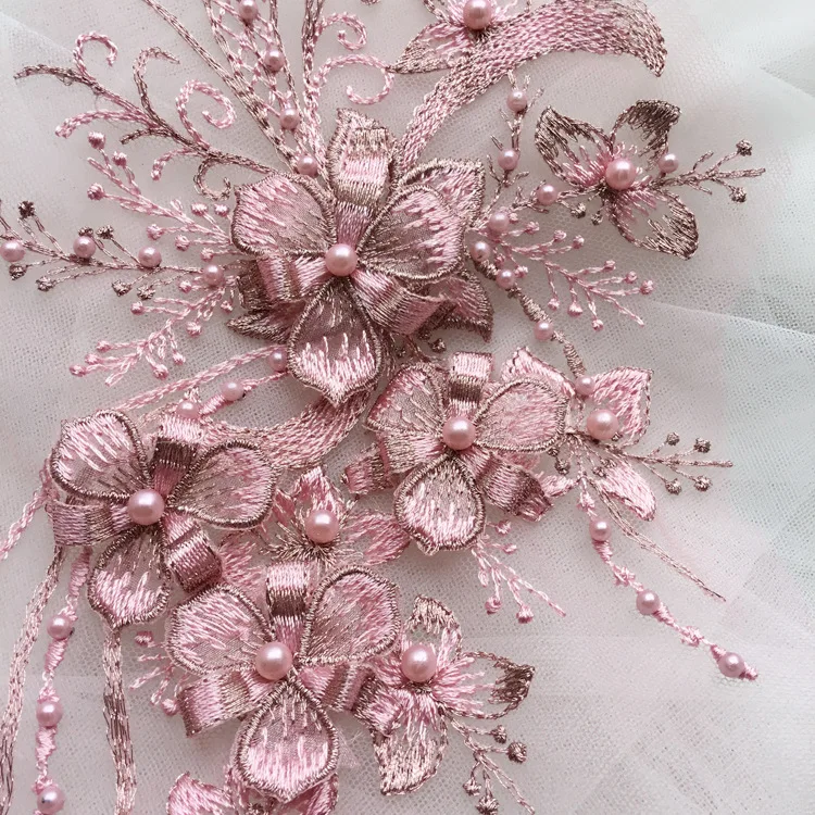 gold red 3D pearl flowers embroidery lace applique for wedding party dress DIY clothing, Shown in pictures
gold red 3D pearl flowers embroidery lace applique for wedding party dress DIY clothing, Shown in pictures