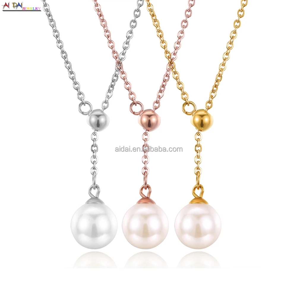 2018 New style jewelry necklace Pearl design Stainless Steel necklaces Pendant, Gold / silver / rose gold
2018 New style jewelry necklace Pearl design Stainless Steel necklaces Pendant, Gold / silver / rose gold