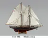 BLUENOSE Wooden Sailboat Model, 80cm length 6 different finish, Canada famous ship model
