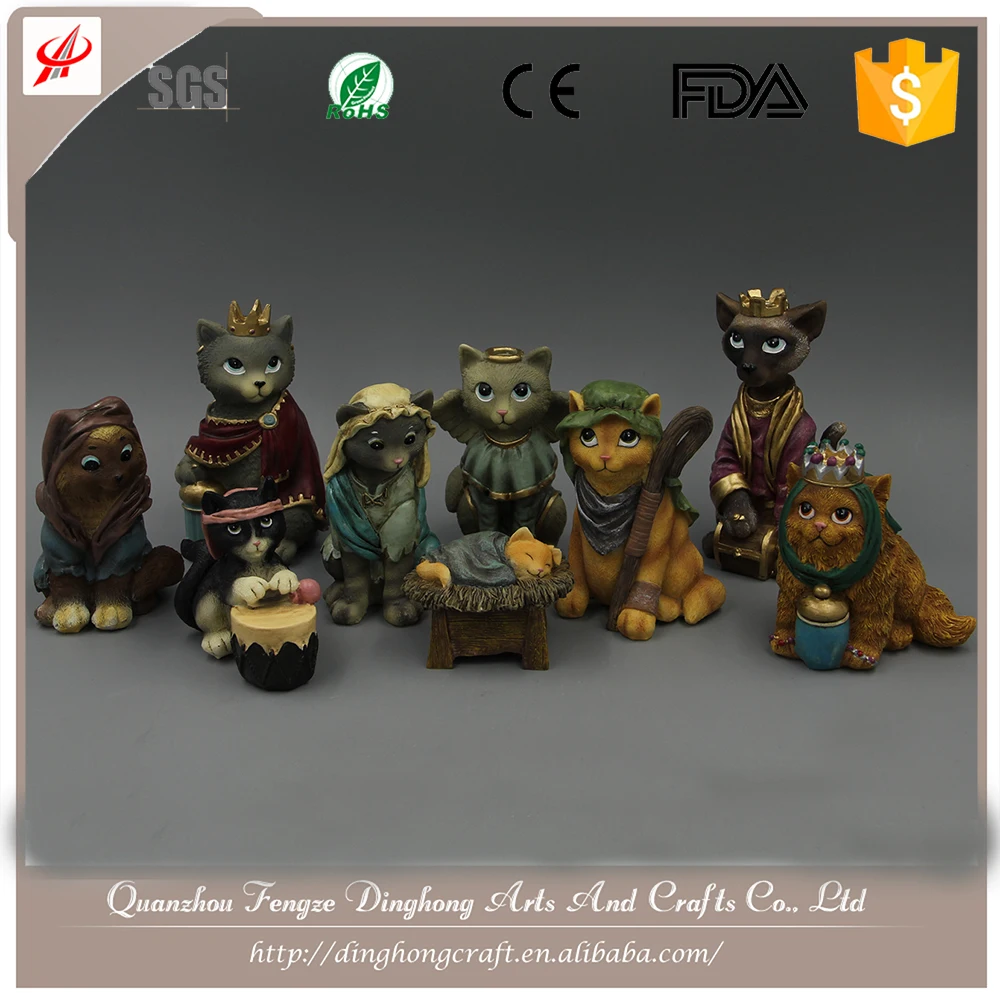 christian gift items animal nativity resin religious statues