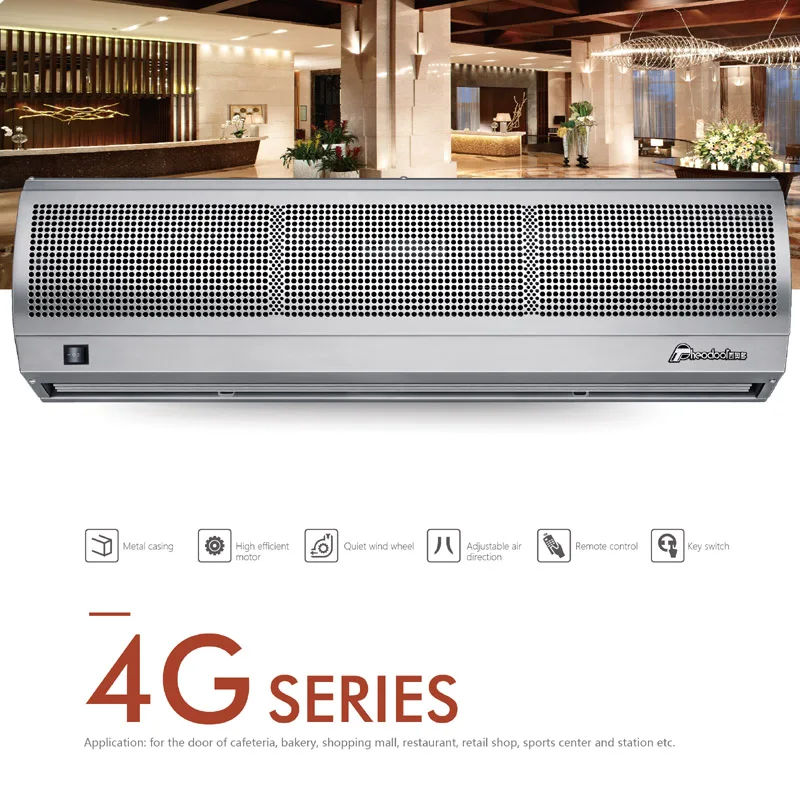 Stainless Steel Industrial Air Curtain with 2000m³/h Airflow 220-230V/380-400V Power Supply and 8m/s Air Speed