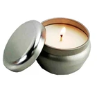 Custom Metal Round Seamless Candle Tin Candle Tin Can Wax Containers Travel Tin Box