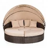 Hot sale rattan sunbed outdoor round lounger waterproof beach chair outdoor furniture