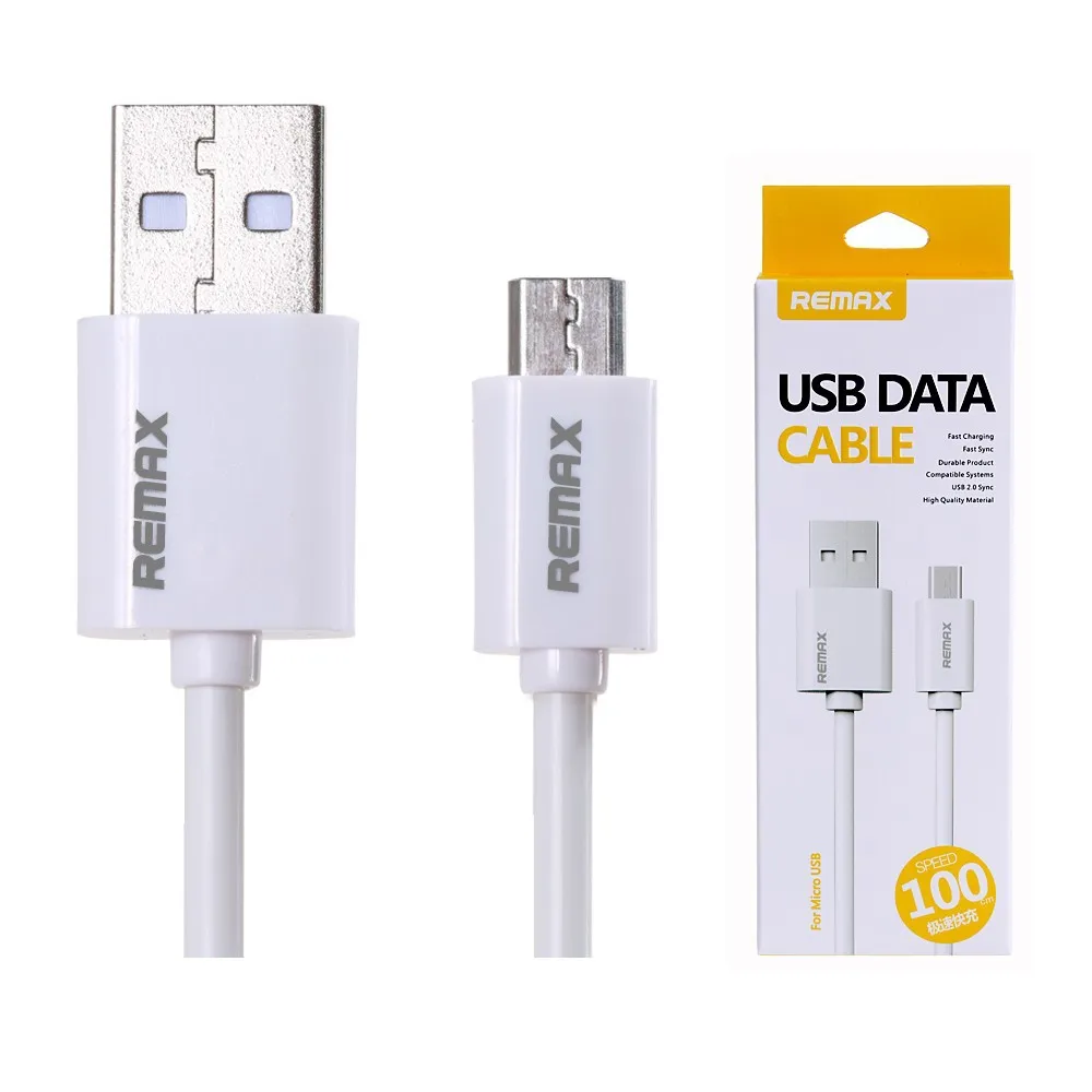

Remax Fast Charging TPE 1.5A 1m 2 in 1 USB Cable, White