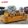 Electric flat bed steel aluminum coil motorized transfer trolley on cement floor