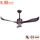 52 Inch Modern Nordic Style 3 Pieces ABS Blades Remote Control DC Motor Ceiling Fan