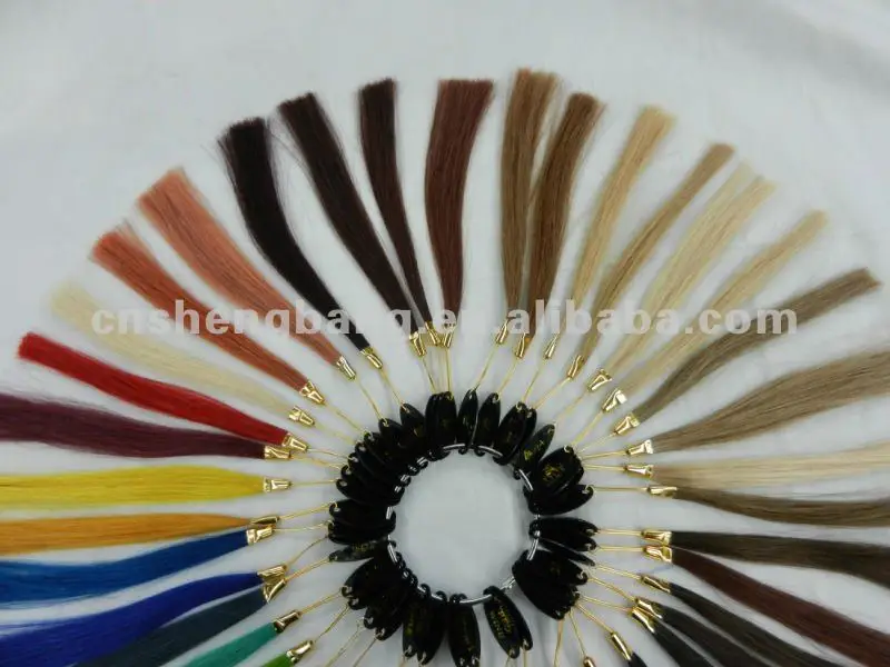 Cabelo humano cartela de cores, Amostra de cor anéis com 32 cores