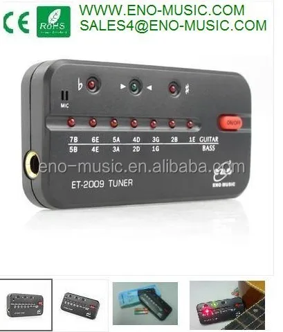 LED dispaly accurate 5 string digital guitar and Bass Tuner