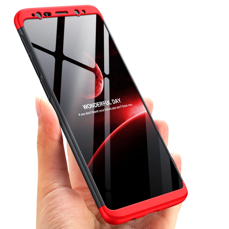

GKK host sell 3 in 1 mobile phone case full protection cell phone cover for Samsung Galaxy s9 plus, Red-black
