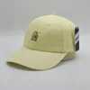 High Quality Custom Logo Six Panel Embroidered Unstructured Baseball Cap Yellow Blank Dad Hats With Logo