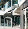 Yekalon Indoor Custom Stainless Steel Glass Spiral Staircase