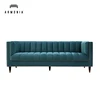 American style modern fabric living room design couch velvet sofa