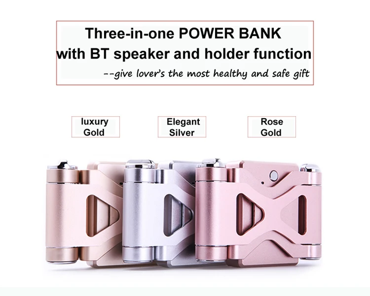 2018 New hot sell 5000 10000mah wholesale mini portable wireless mobile charger power bank with BT speaker and phone stand - ANKUX.COM
