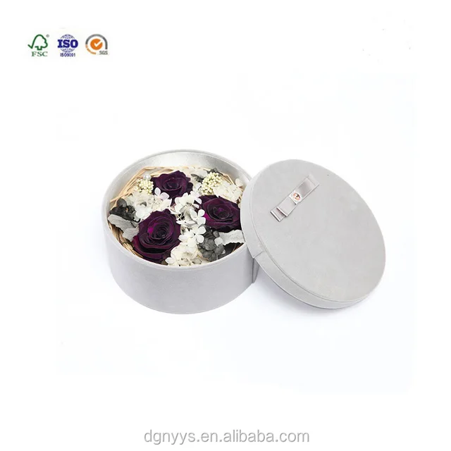 luxury round christmas single rose flower gift paper packaging