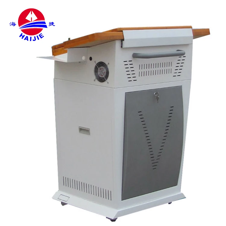 New Design Wooden Aluminium Classroom Use Digital Multi Media Focus Podium Modern Pulpit