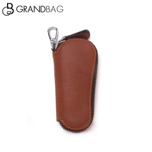 gift zipper keys organizer leather pouch car home keys holder