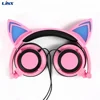 GuangZhou Wholesale colorful Cat Ear Headphones with LED Glowing Lights
