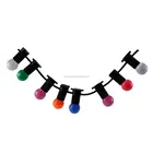 ROHS CE Patio Party Led String Bulb Lights Black Wire Outdoor