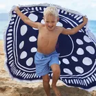 Large Mandala Custom Logo Microfibre Souvenir Spiderman Kids Round Beach Towel 1 Piece