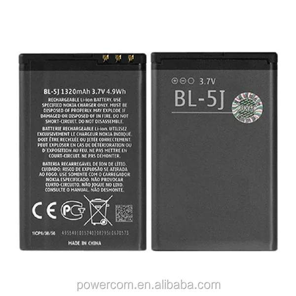 Good quality hot selling China factory price mobile phone battery BL-5J 1320mah for nokia 5228 / 5230C / 5230XM / 5232